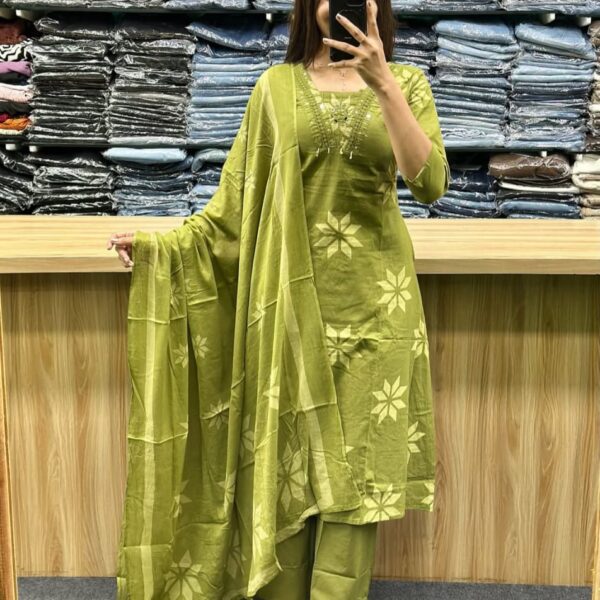 Kurti + Palazzo + Dupatta Set