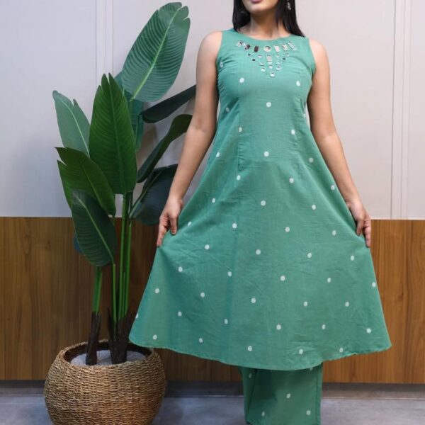 Beautiful A-line Cotton Kurta Set