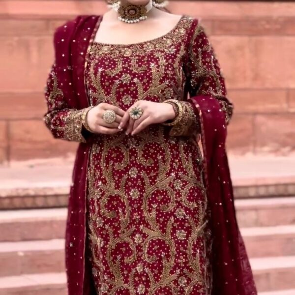 3-Piece Fancy Kurti Set with Palazzo & Dupatta