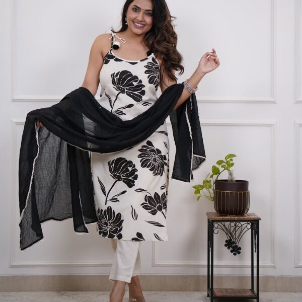 Cut-Sleeve Straight Kurta Set